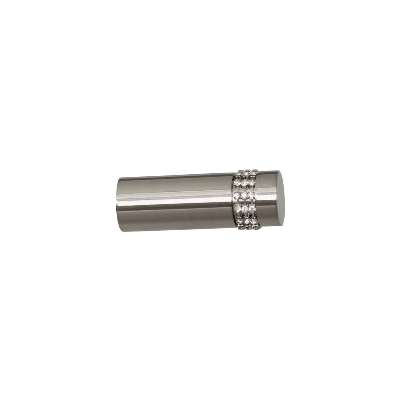 Końcówka karbonado do rurek karnisza 19 mm srebro połysk - 1