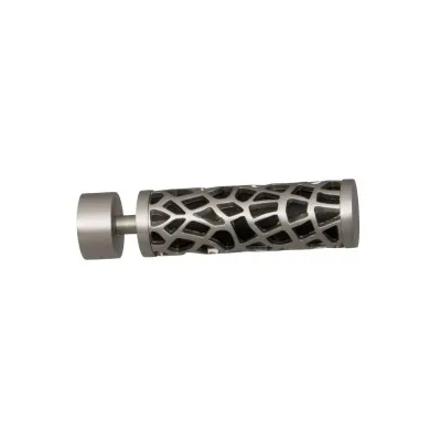 Końcówka manru do karnisza rurowego 19 mm satyna nikiel - 1
