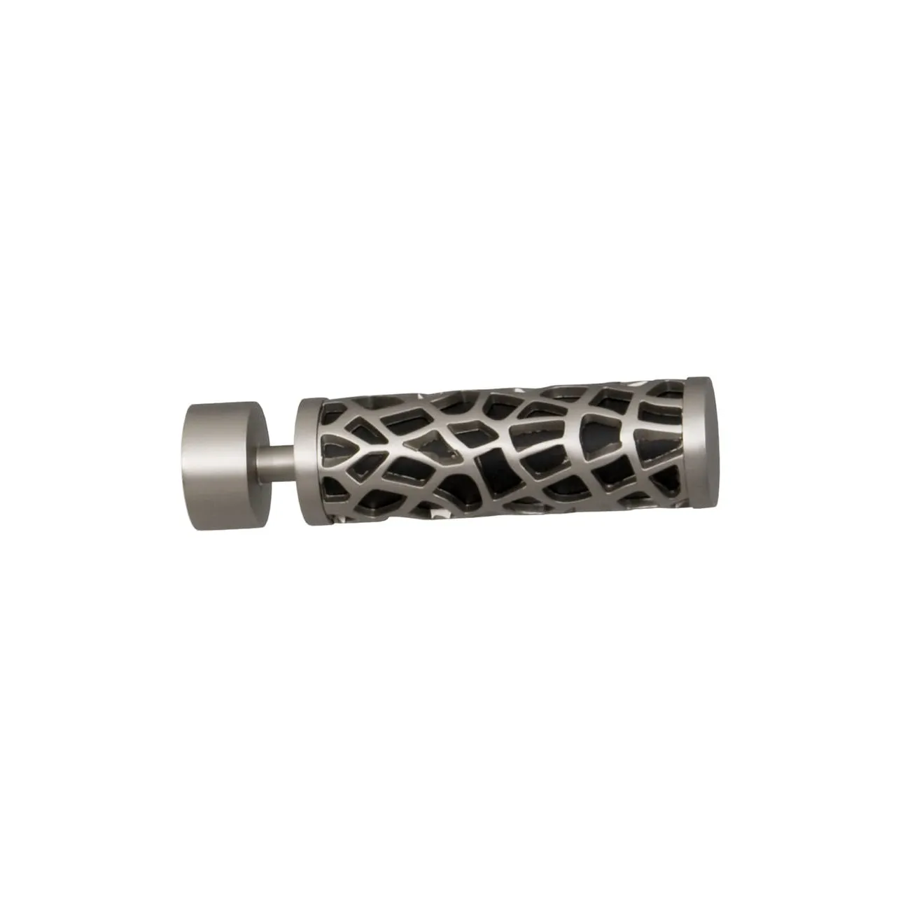Końcówka manru do karnisza rurowego 19 mm satyna nikiel - 1