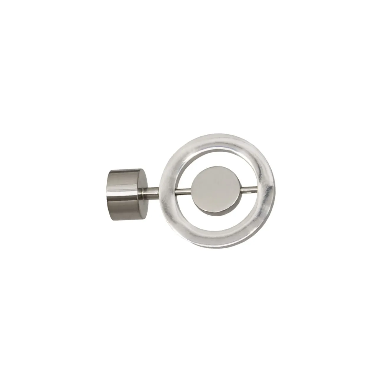 Końcówka popolo do karnisza rurkowego 19 mm srebro połysk - 1 Końcówka popolo do karnisza rurkowego 19 mm srebro połysk - 1