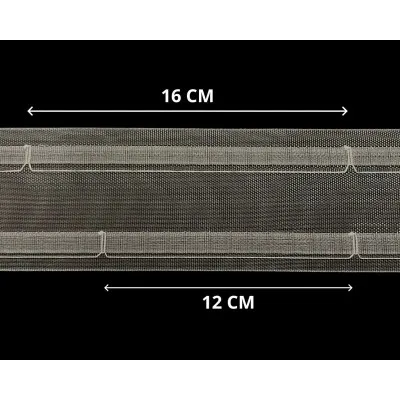 Taśma fala do firan i zasłon szerokość 75 mm, szerokość 7.5 cm, taśma WAVE biała - drugi gatunek - 2
