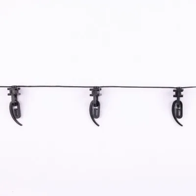 Ślizg na sznurku PROSTOKĄT fala 6 cm czarny - 2 Ślizg na sznurku PROSTOKĄT fala 6 cm czarny - 2