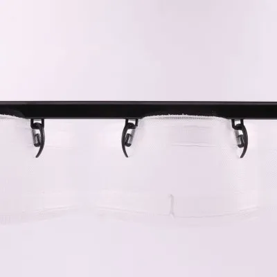 Ślizg na sznurku PROSTOKĄT fala 8 cm czarny - 2