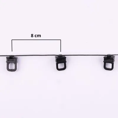 Ślizg na sznurku PROSTOKĄT fala 8 cm czarny - 3