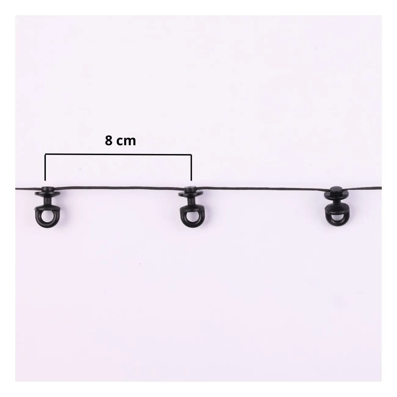 Ślizg na sznurku UNI obrotowy fala 8 cm czarny - 1
