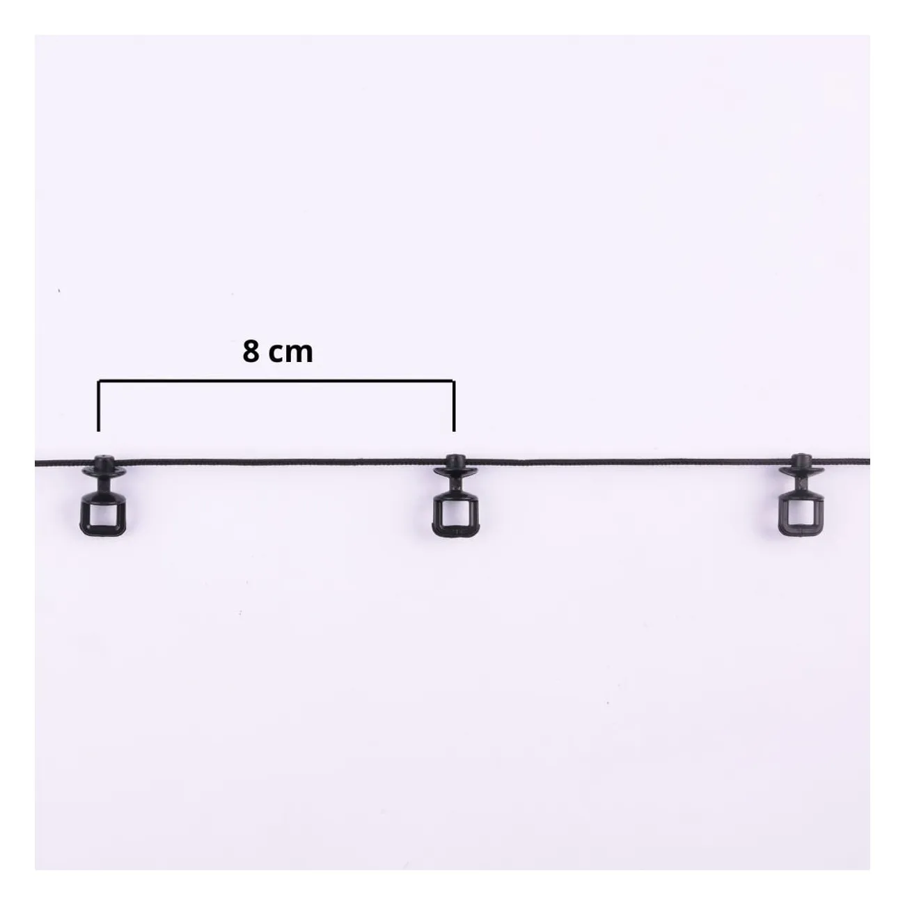 Ślizg na sznurku UNI fala 8 cm czarny - 1
