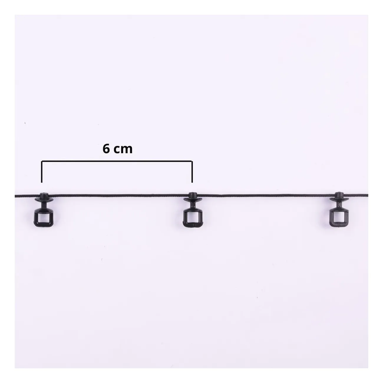 Ślizg na sznurku UNI fala 6 cm czarny - 1