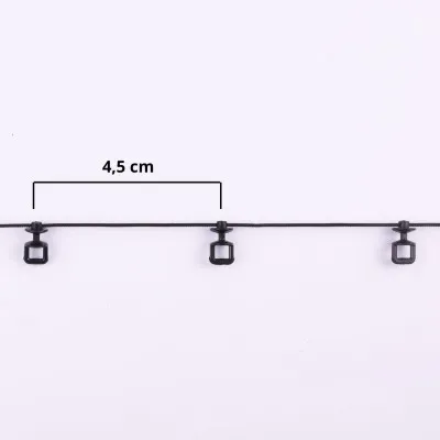 Ślizg na sznurku UNI fala 4,5 cm czarny - 1