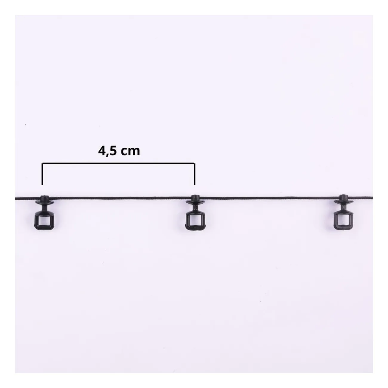 Ślizg na sznurku UNI fala 4,5 cm czarny - 1