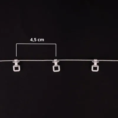 Ślizg na sznurku UNI fala 4,5 cm biały - 1