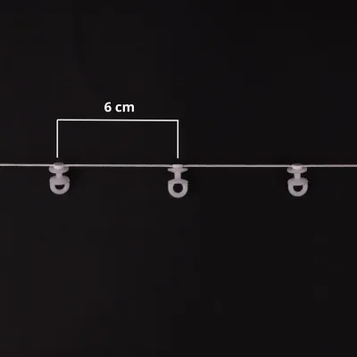 Ślizg na sznurku UNI obrotowy fala 6 cm biały - 1