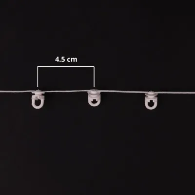 Ślizg na sznurku SLIM obrotowy fala 4,5 cm biały - 1