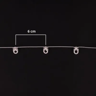 Ślizg na sznurku SLIM obrotowy fala 6 cm biały - 1