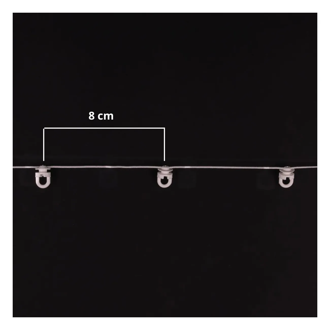 Ślizg na sznurku SLIM obrotowy fala 8 cm biały - 1 Ślizg na sznurku SLIM obrotowy fala 8 cm biały - 1