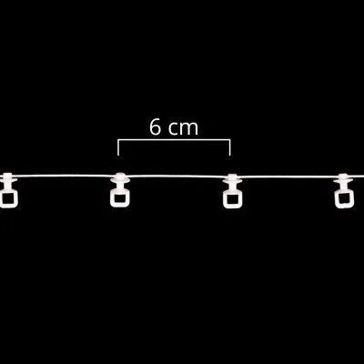 Ślizg na sznurku do szyny PCV co 6 cm biały - 5