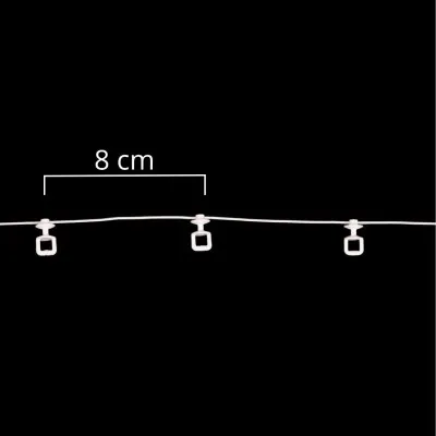 Ślizg na sznurku do szyny PCV co 8 cm biały - 5